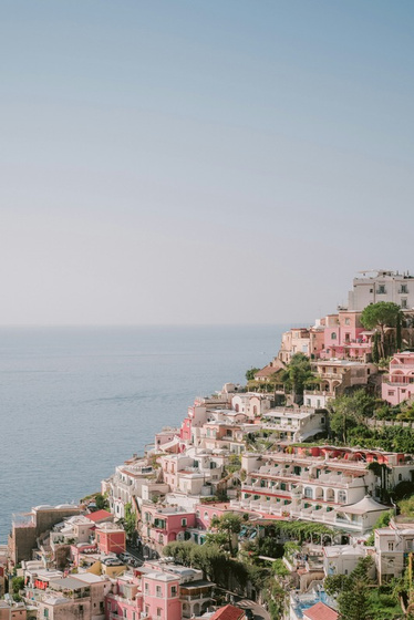 An Italian coastal village overlooking the Mediterranean