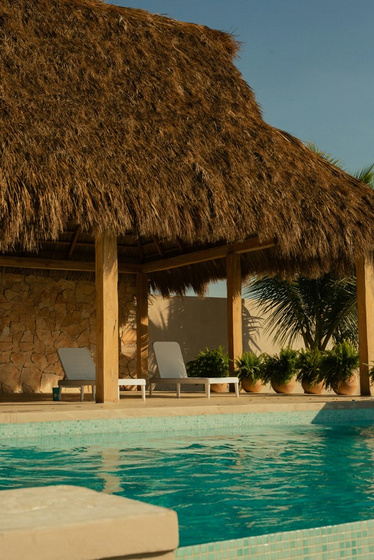 A peaceful poolside retreat